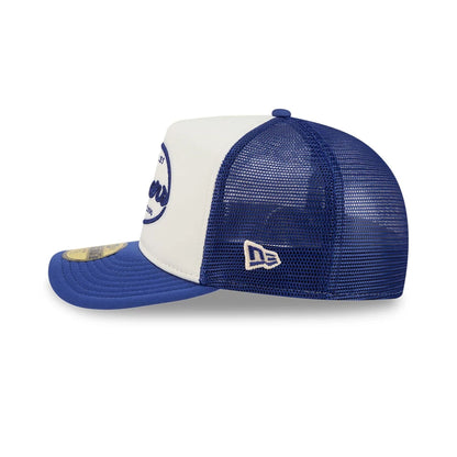 Pictured is this MLB 59FIFTY Day LA Dodgers 59FIFTY A-Frame Fitted cap in dark blue. 5