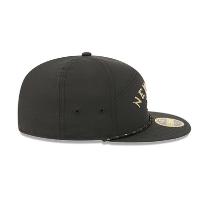 Pictured is this MLB 59FIFTY Day New York Yankees Split Panel 59FIFTY Fitted cap in black. 6
