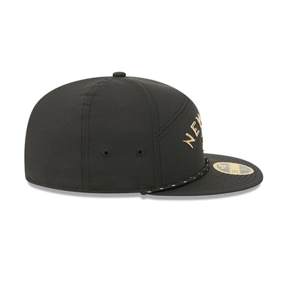 Pictured is this MLB 59FIFTY Day New York Yankees Split Panel 59FIFTY Fitted cap in black. 6