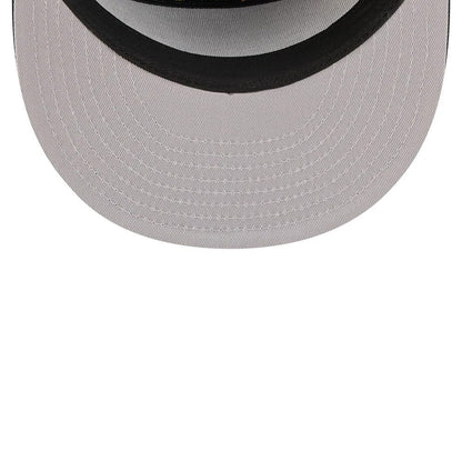 Pictured is this MLB 59FIFTY Day Athletics Split Panel 59FIFTY Fitted cap in black. 2