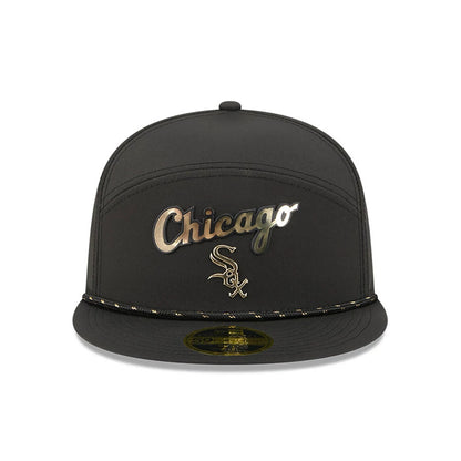 Pictured is this MLB 59FIFTY Day Chicago White Sox Split Panel 59FIFTY Fitted cap in black. 3