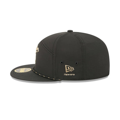 Pictured is this MLB 59FIFTY Day LA Dodgers Split Panel 59FIFTY Fitted cap in black. 5