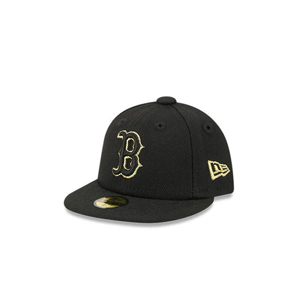 Pictured is this MLB 59FIFTY Day Boston Red Sox Mini 59FIFTY Fitted cap in black. 1
