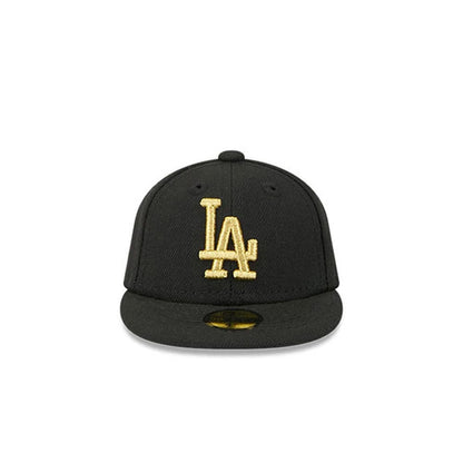 Pictured is this MLB 59FIFTY Day LA Dodgers Mini 59FIFTY Fitted cap in black. 2