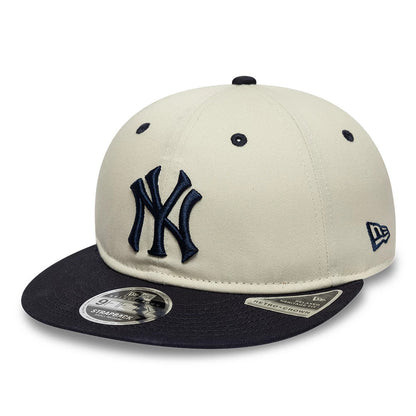 Pictured is this MLB New York Yankees Retro Crown 9FIFTY cap in light beige. 1