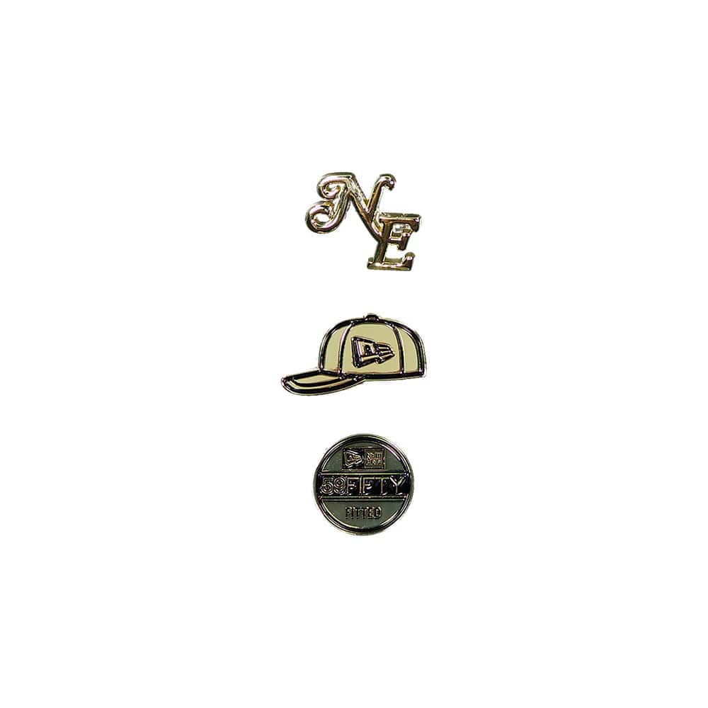 Pictured is this New Era 59FIFTY Day 3 Pack Pin Badge in black. 1