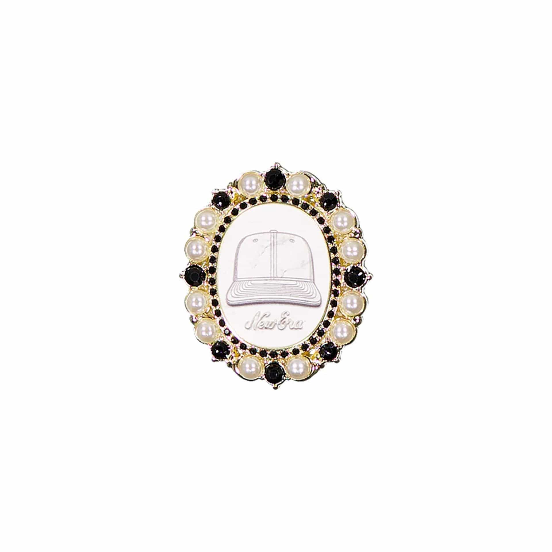 Pictured is this New Era 59FIFTY Day Brooch Pin Badge in black. 1