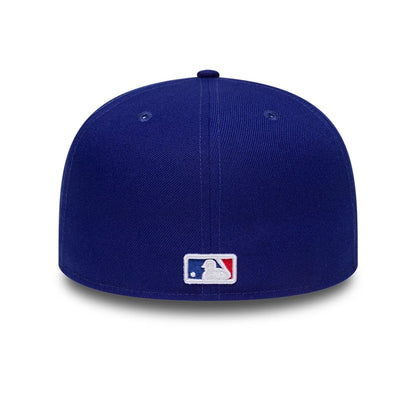 Pictured is this MLB Emblem LA Dodgers 59FIFTY Fitted cap in dark blue. 6