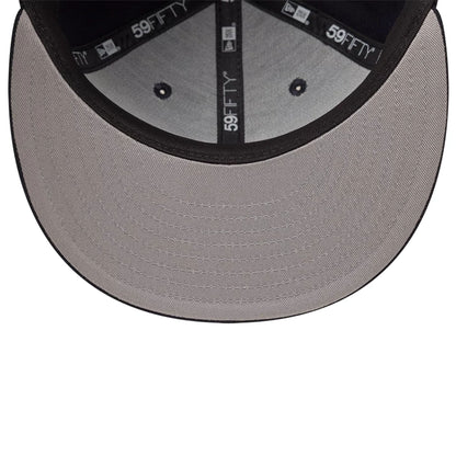 Pictured is this MLB Emblem Detroit Tigers 59FIFTY Fitted cap in navy. 2