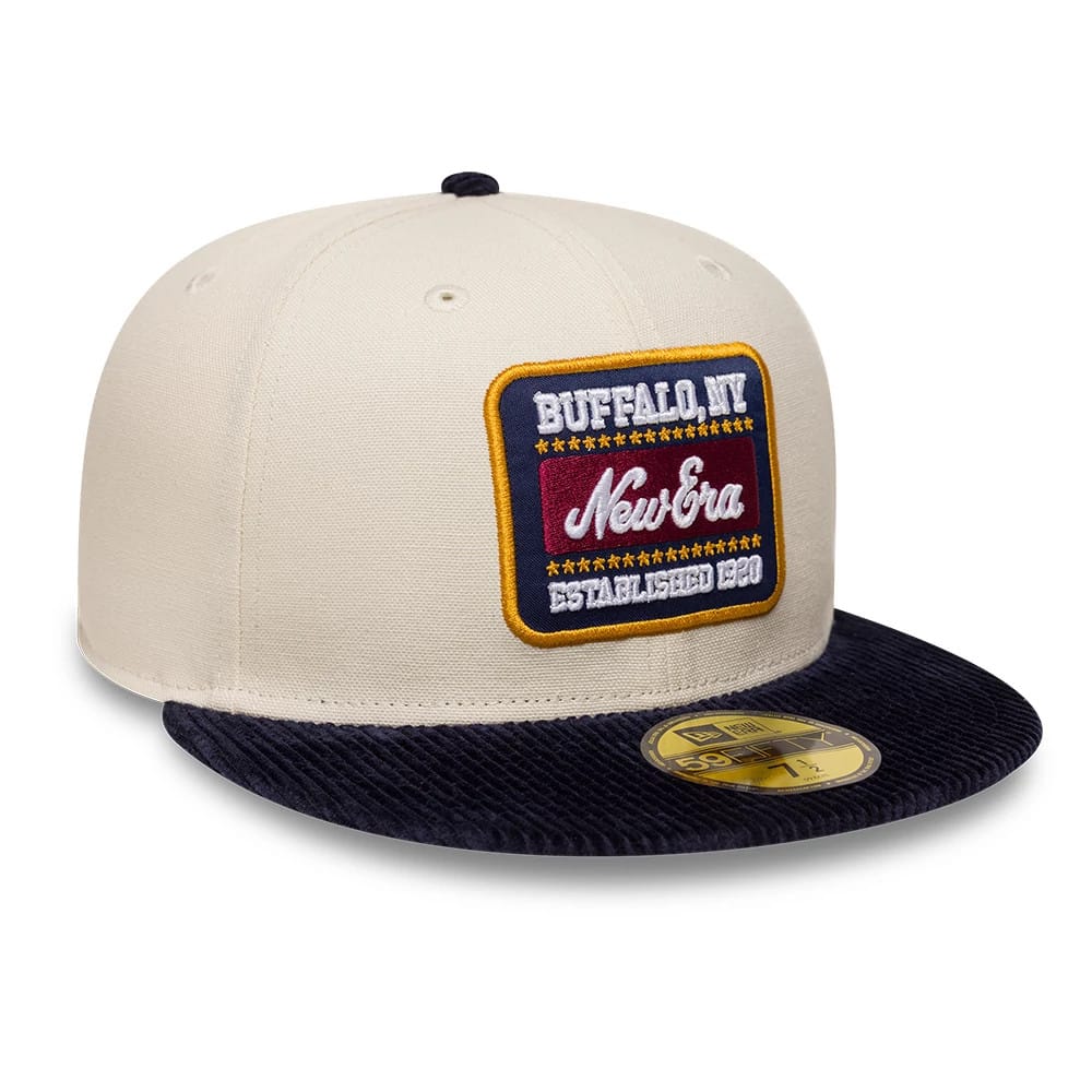 Pictured is this New Era Patch Cord 59FIFTY Fitted cap in cream. 3