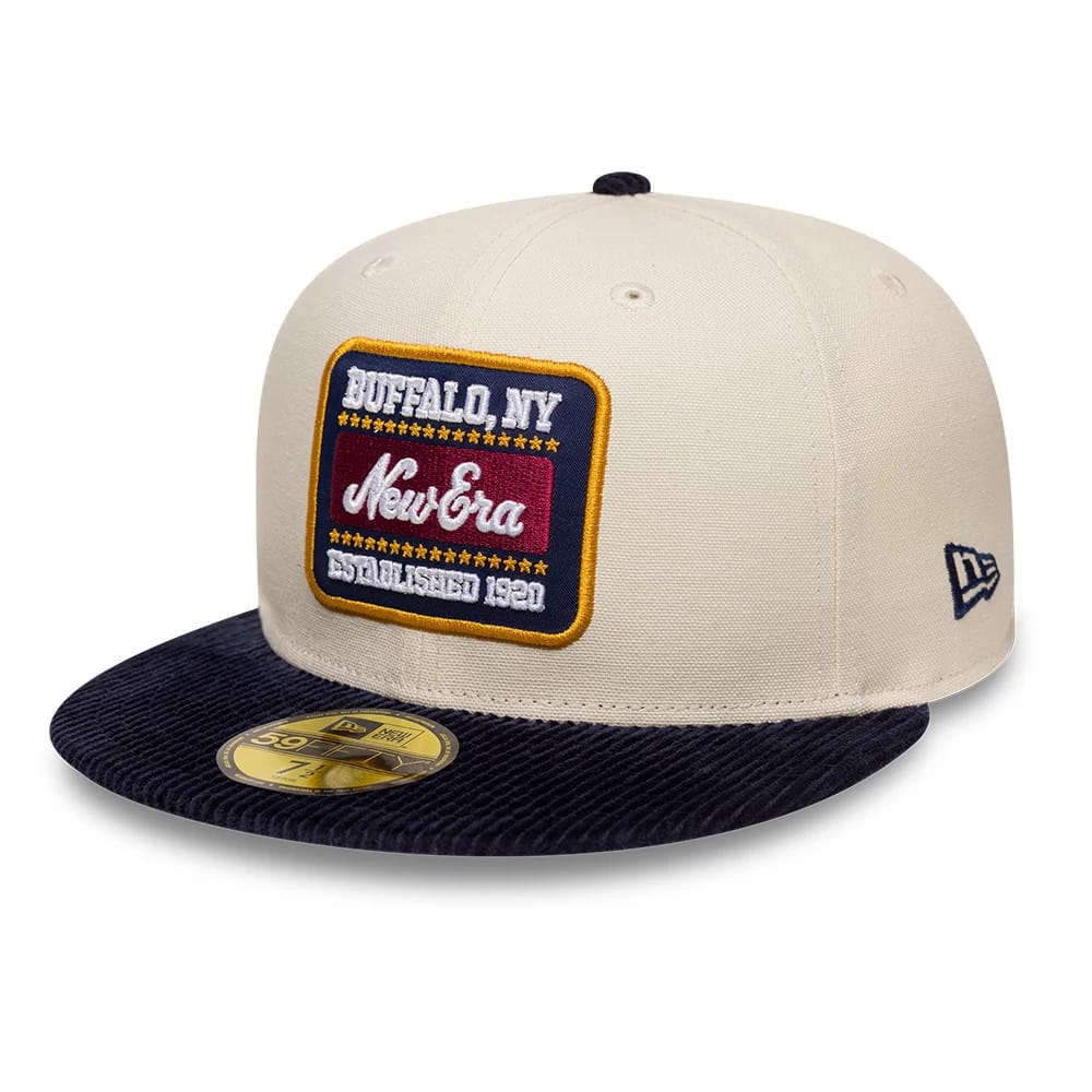 Pictured is this New Era Patch Cord 59FIFTY Fitted cap in cream. 1