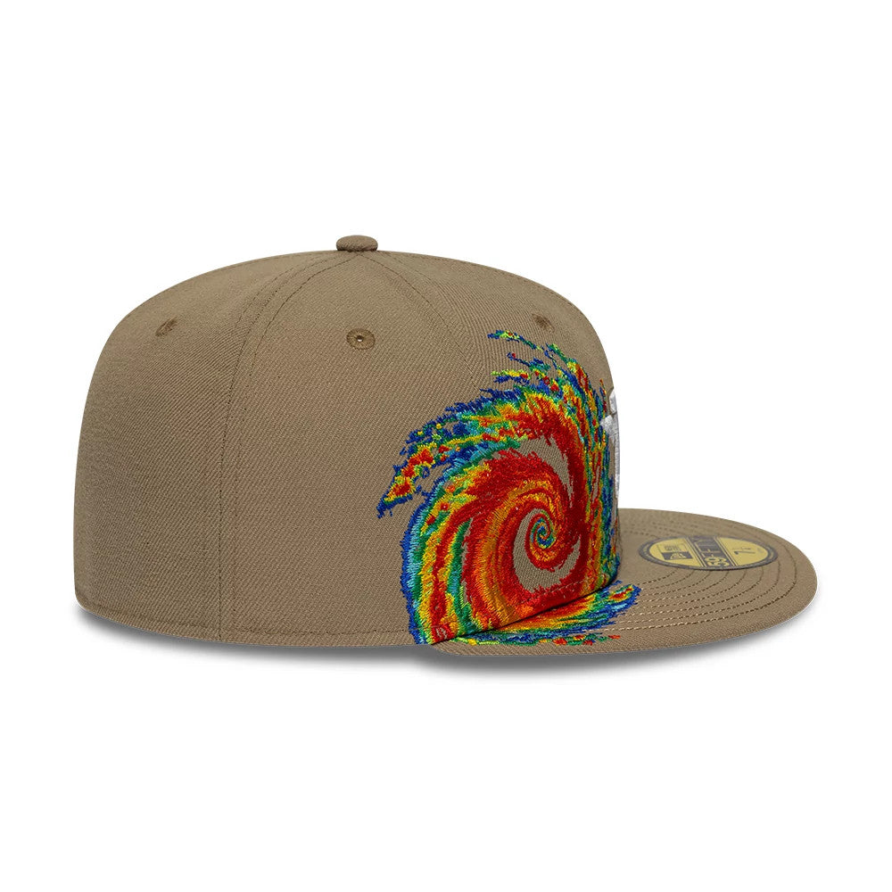 Pictured is this MLB Storm Pattern Houston Astros 59FIFTY Fitted cap in Beige. 4