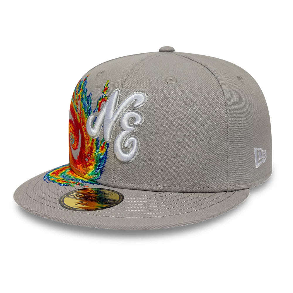 Pictured is this New Era Storm Pattern 59FIFTY Fitted cap in grey. 3