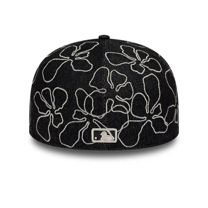 Pictured is this MLB Floral Denim Chicago White Sox 59FIFTY Fitted cap in black. 6