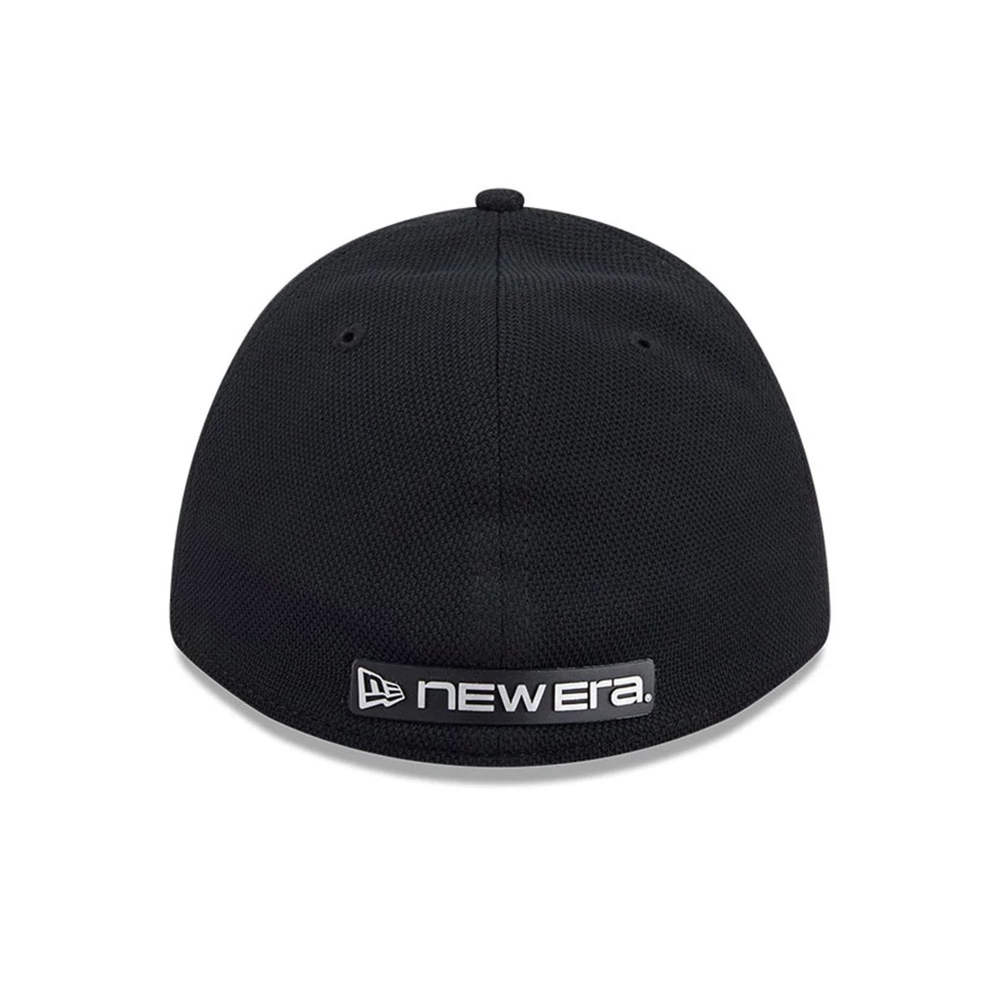 Pictured is this New Era Golf Rubber Patch 39THIRTY M-Crown Stretch Fit cap in black. 6