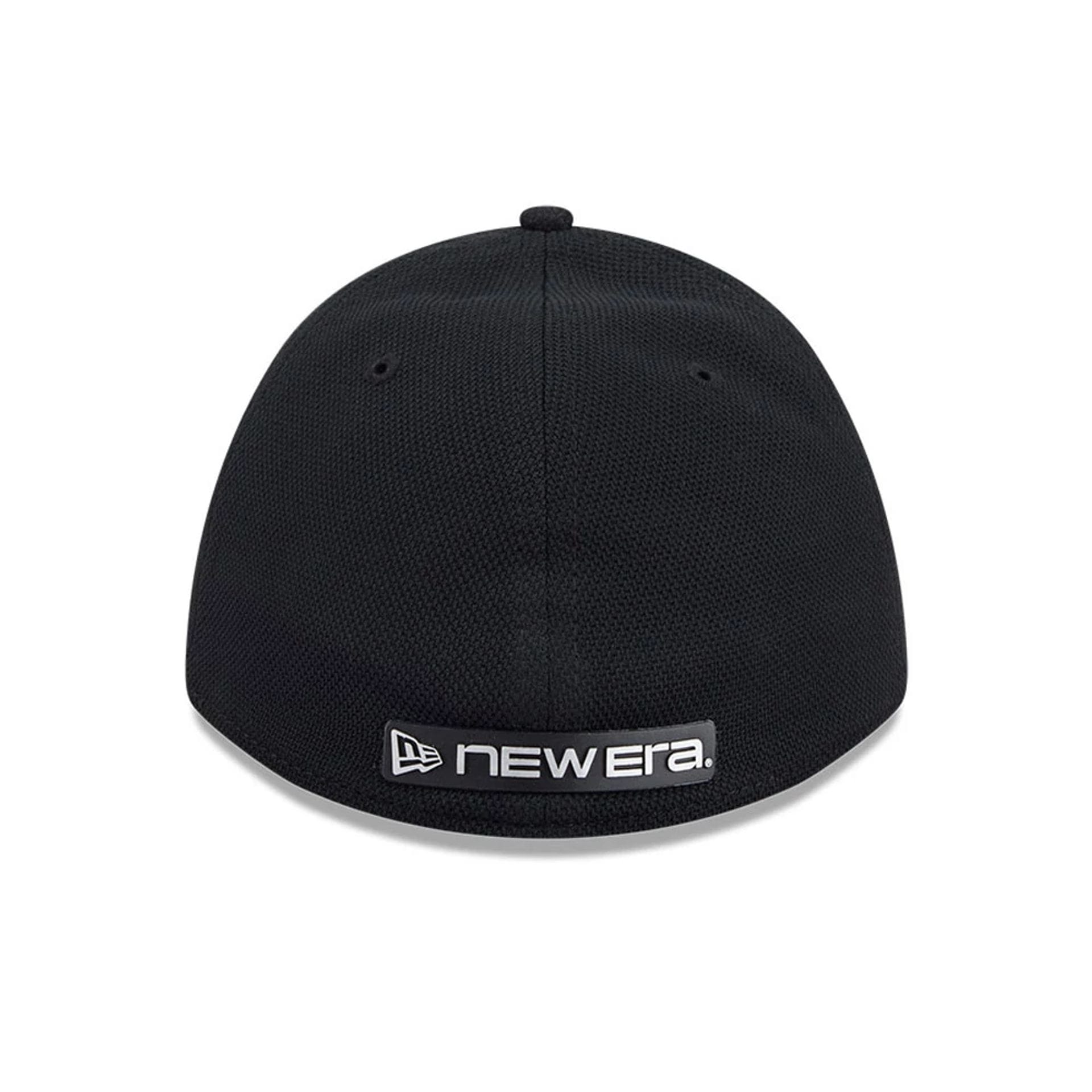 Pictured is this New Era Golf Rubber Patch 39THIRTY M-Crown Stretch Fit cap in black. 6