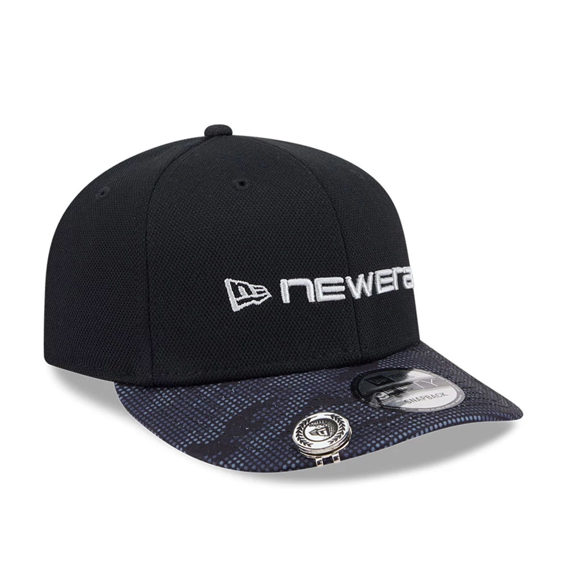 Pictured is this New Era Golf 9FIFTY Snapback cap in black. 5