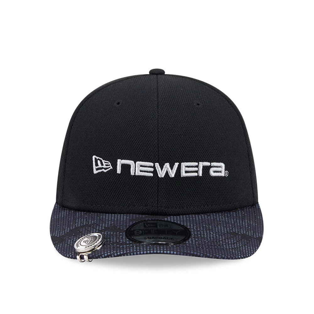 Pictured is this New Era Golf 9FIFTY Snapback cap in black. 3