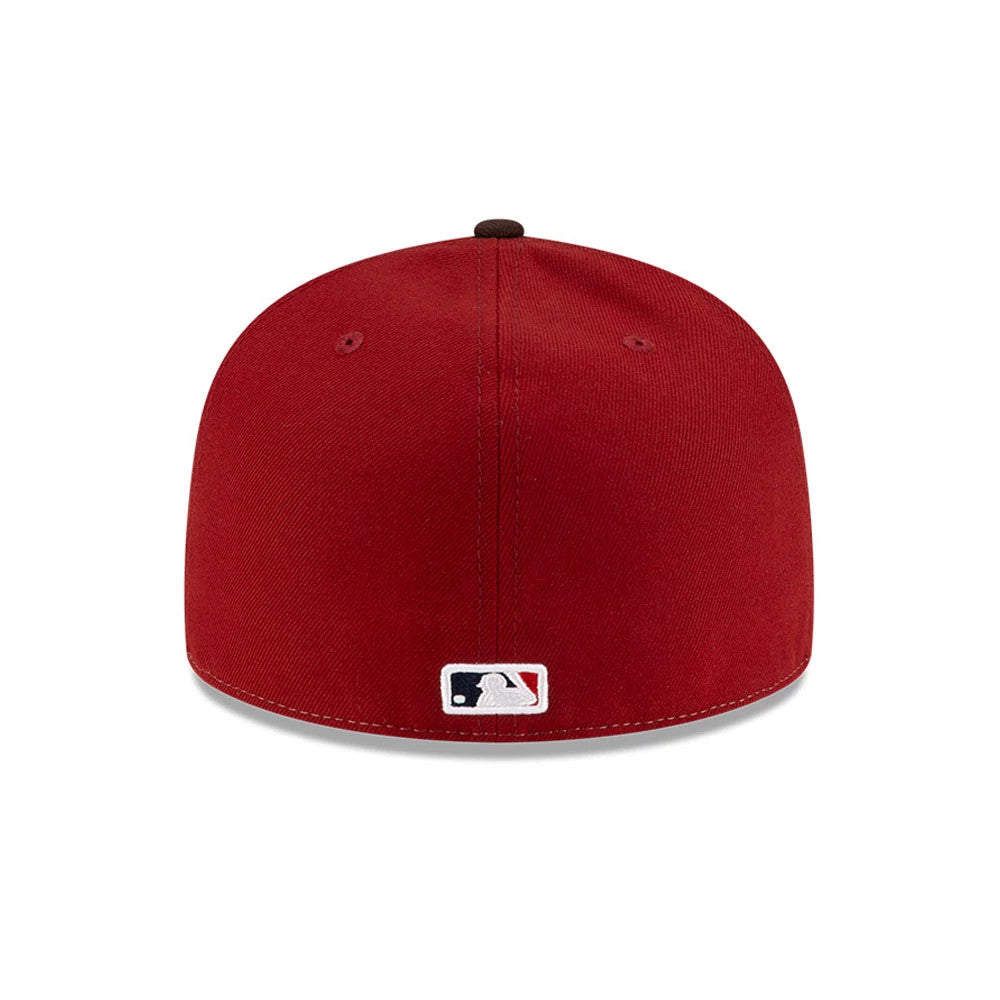 Pictured is this MLB Mexico City Series 2026 MLB Dueling League Logos 59FIFTY Fitted cap in white. 5
