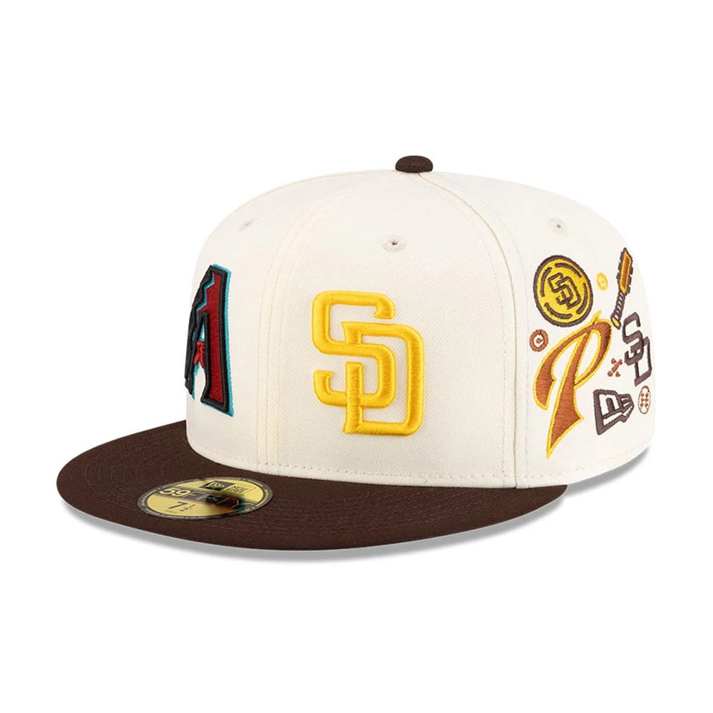 Pictured is this MLB Mexico City Series 2026 MLB All Over 59FIFTY Fitted cap in white. 4
