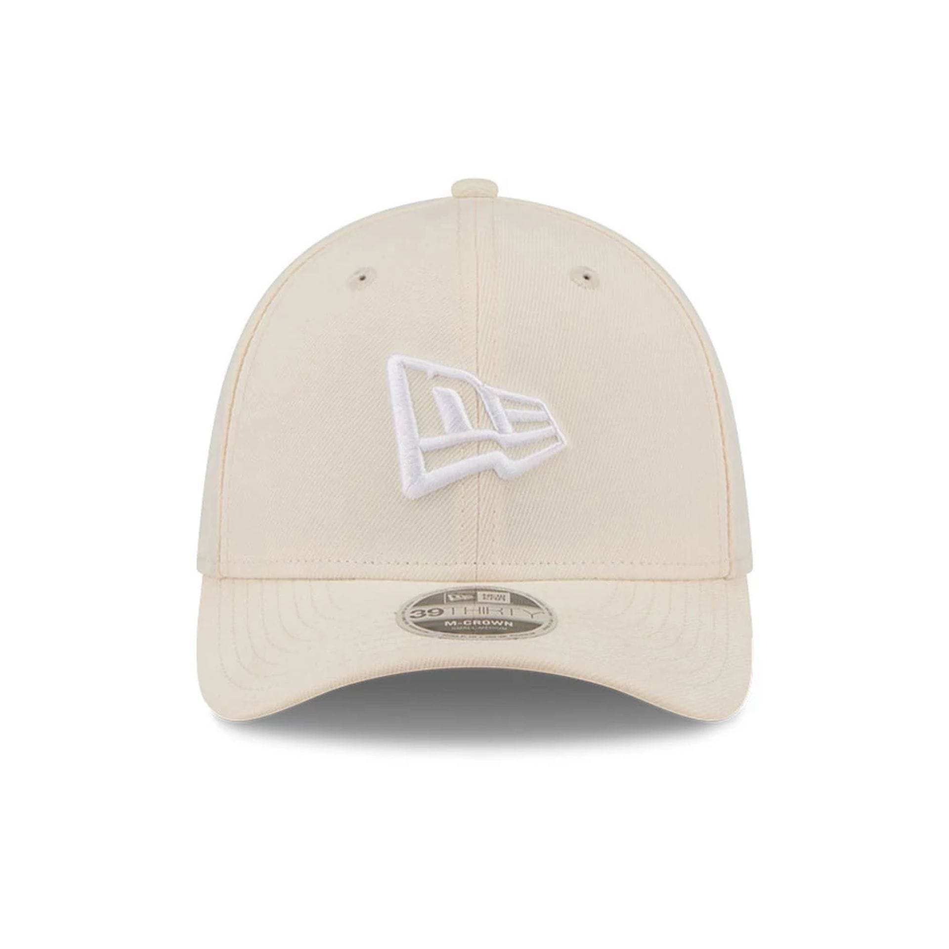 Pictured is this New Era Flag 39THIRTY M-Crown Stretch Fit cap in light beige. 3
