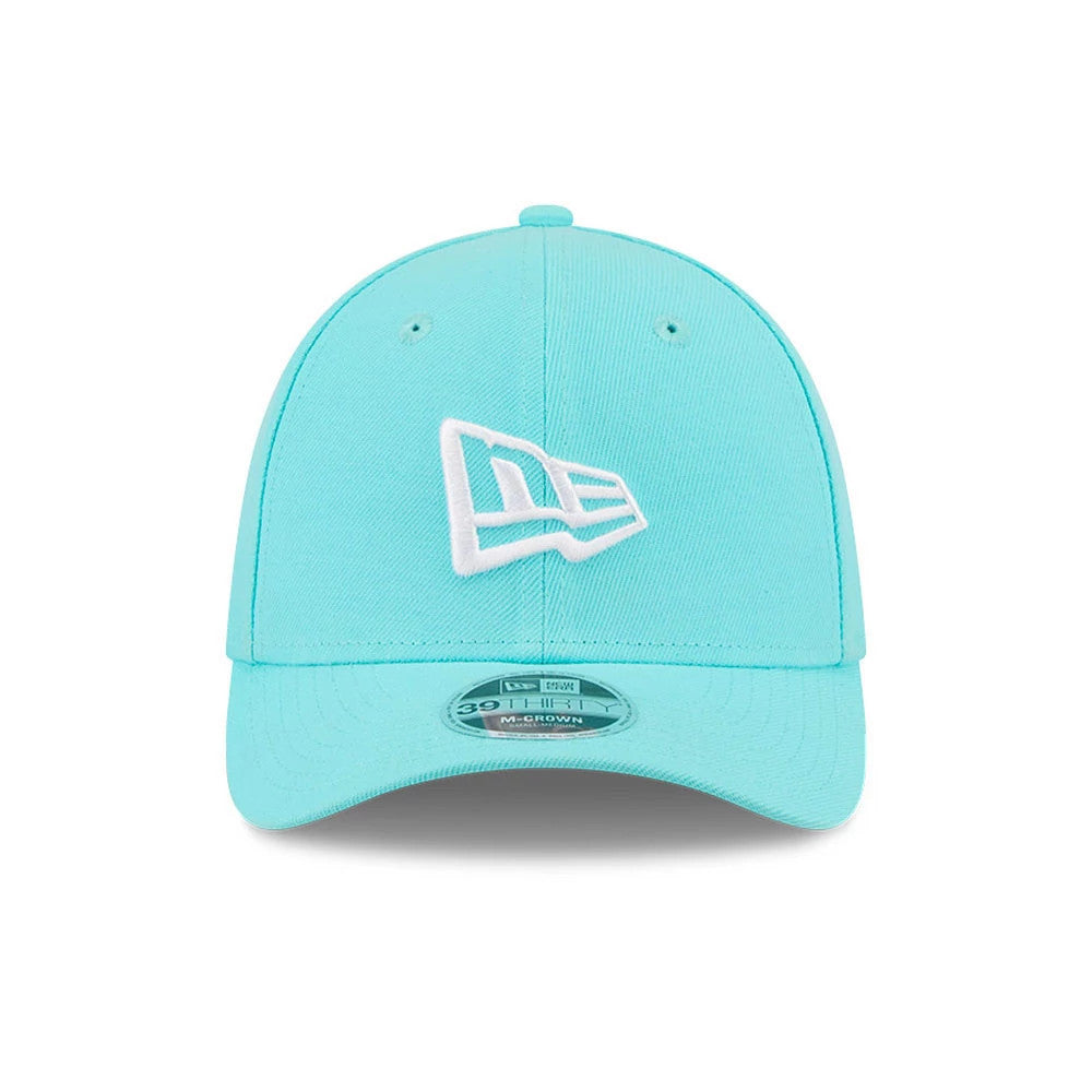 Pictured is this New Era Flag 39THIRTY M-Crown Stretch Fit cap in pastel blue. 3