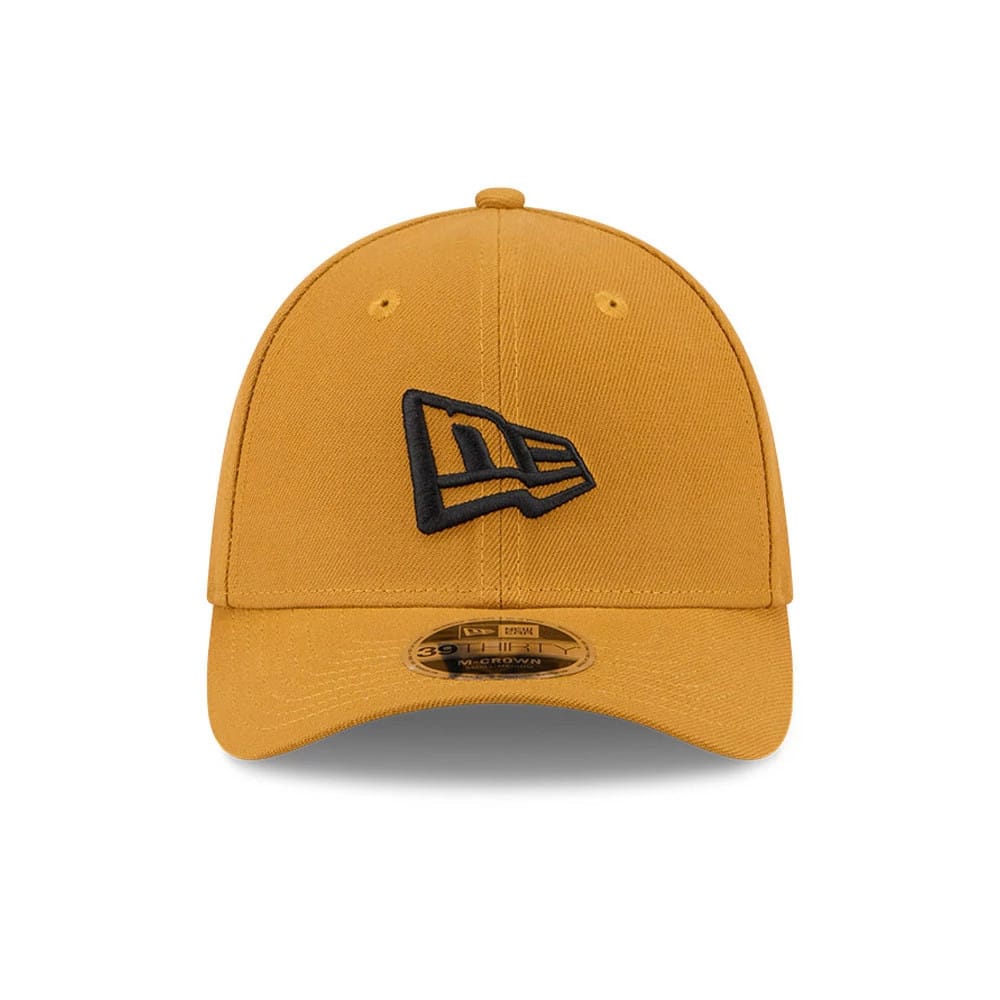 Pictured is this New Era Flag 39THIRTY M-Crown Stretch Fit cap in gold. 3