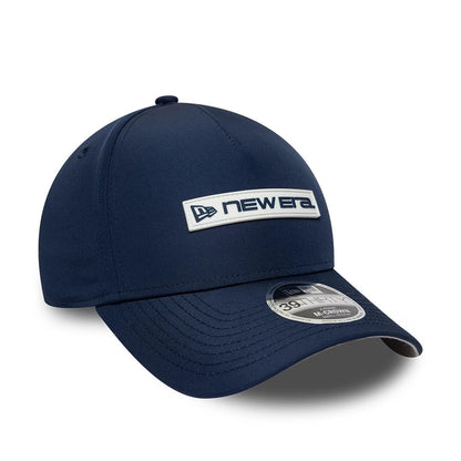 Pictured is this New Era Rubber Patch 39THIRTY M-Crown A-Frame Stretch Fit cap in dark blue. 4