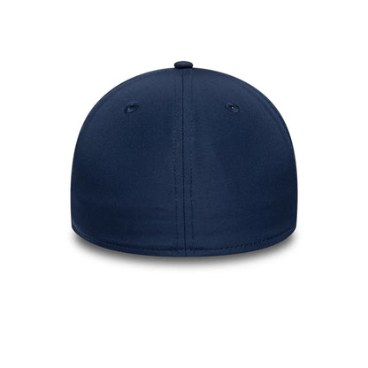 Pictured is this New Era Rubber Patch 39THIRTY M-Crown A-Frame Stretch Fit cap in dark blue. 7