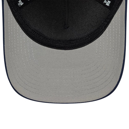 Pictured is this New Era Rubber Patch 39THIRTY M-Crown A-Frame Stretch Fit cap in dark blue. 2