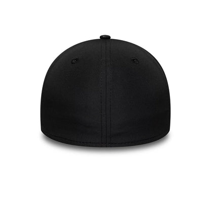 Pictured is this New Era Rubber Patch 39THIRTY M-Crown A-Frame Stretch Fit cap in black. 7