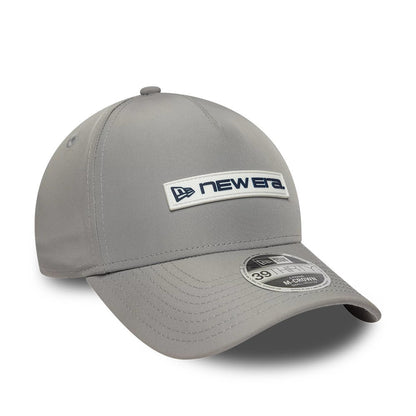Pictured is this New Era Rubber Patch 39THIRTY M-Crown A-Frame Stretch Fit cap in grey. 3