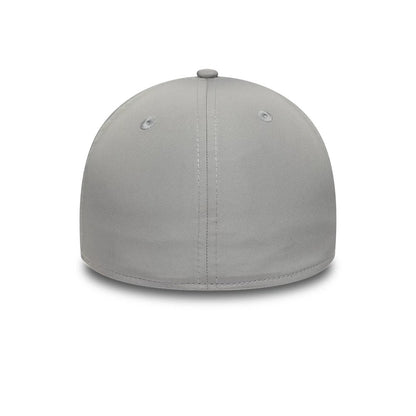 Pictured is this New Era Rubber Patch 39THIRTY M-Crown A-Frame Stretch Fit cap in grey. 4