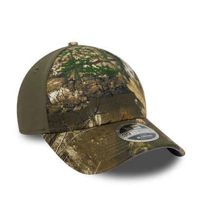 Pictured is this New Era Realtree Edge Camo 39THIRTY M-Crown A-Frame Stretch Fit cap in Realtree Edge camo. 4