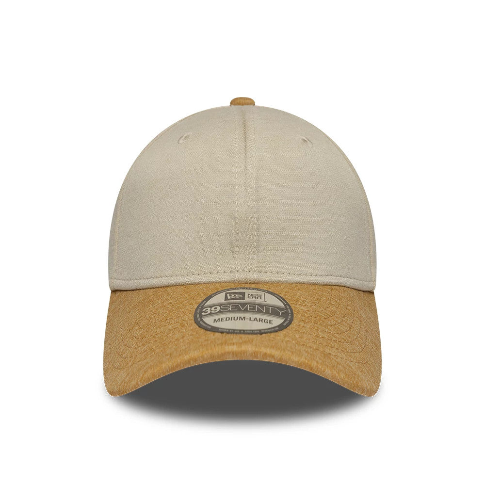 Pictured is this New Era 2 Tone 39SEVENTY Stretch Fit cap in Light Cream. 3
