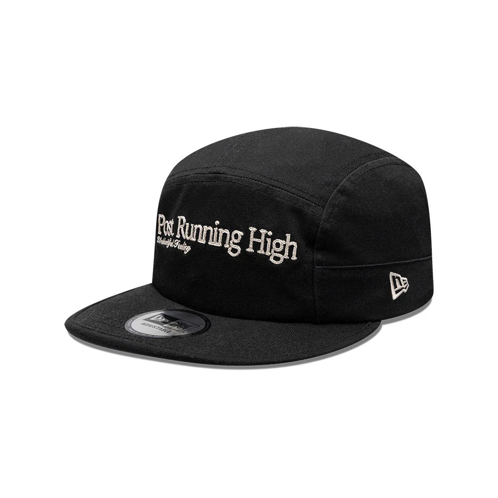 Pictured is this New Era X Hermanos Koumori Running Camper cap in black. 1