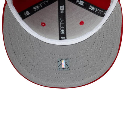 Pictured is this NBA Hardwood Classic Philadelphia 76ers 59FIFTY Fitted cap in red. 2