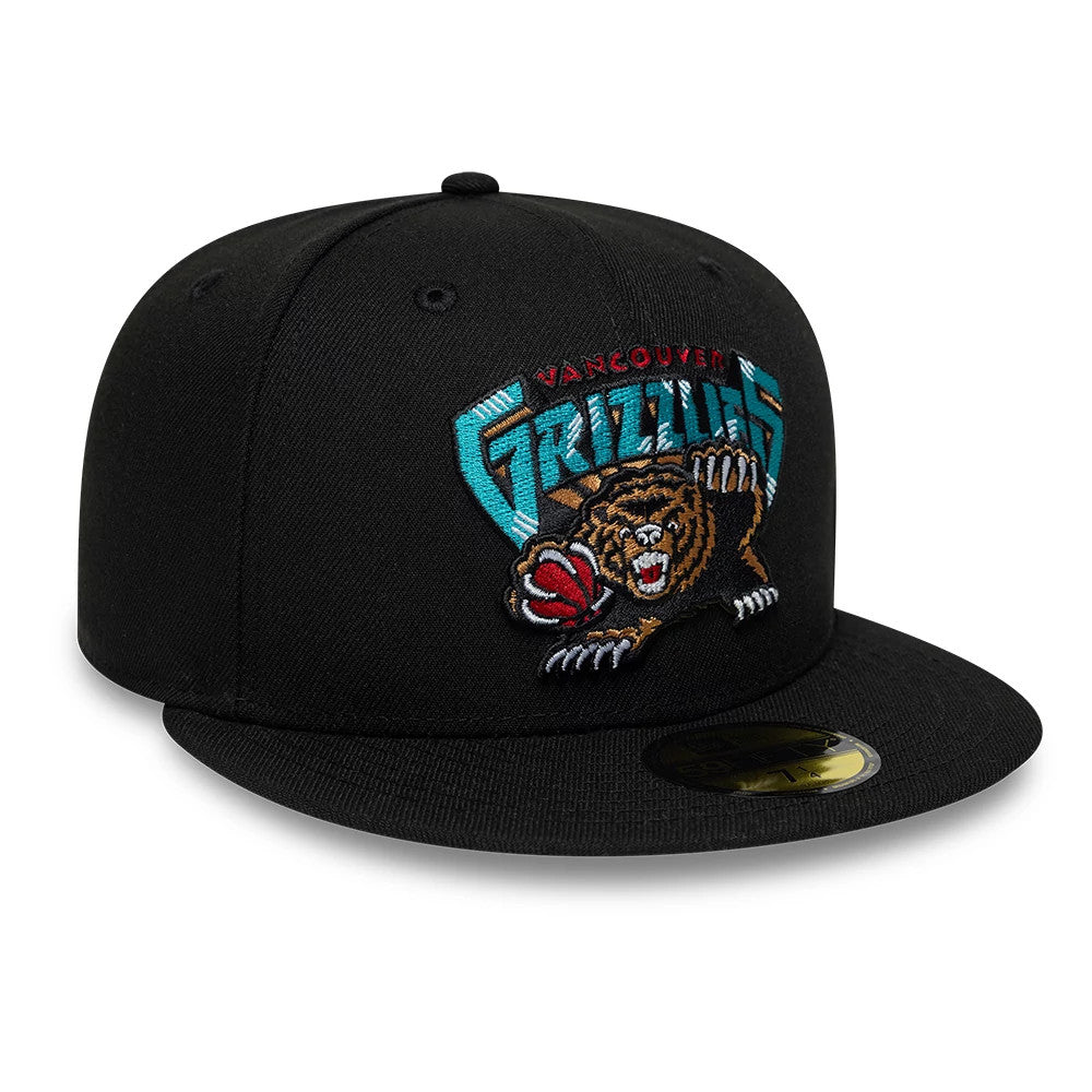 Pictured is this NBA Hardwood Classic Vancouver Grizzlies 59FIFTY Fitted cap in black. 4