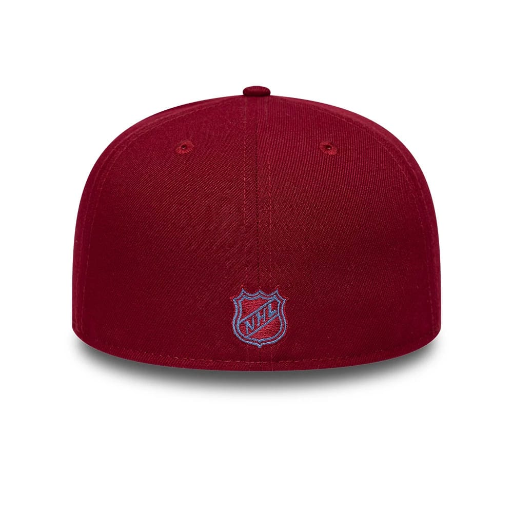 Pictured is this NHL Basic Colorado Avalanche 59FIFTY Fitted cap in dark red. 5