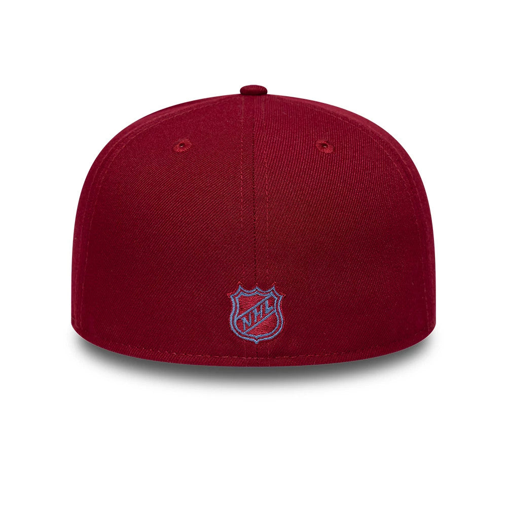 Pictured is this NHL Basic Colorado Avalanche 59FIFTY Fitted cap in dark red. 5