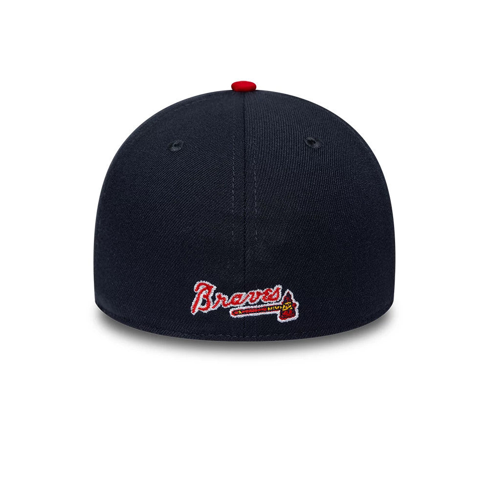 Pictured is this MLB Classic Atlanta Braves 39THIRTY Stretch Fit cap in navy. 4