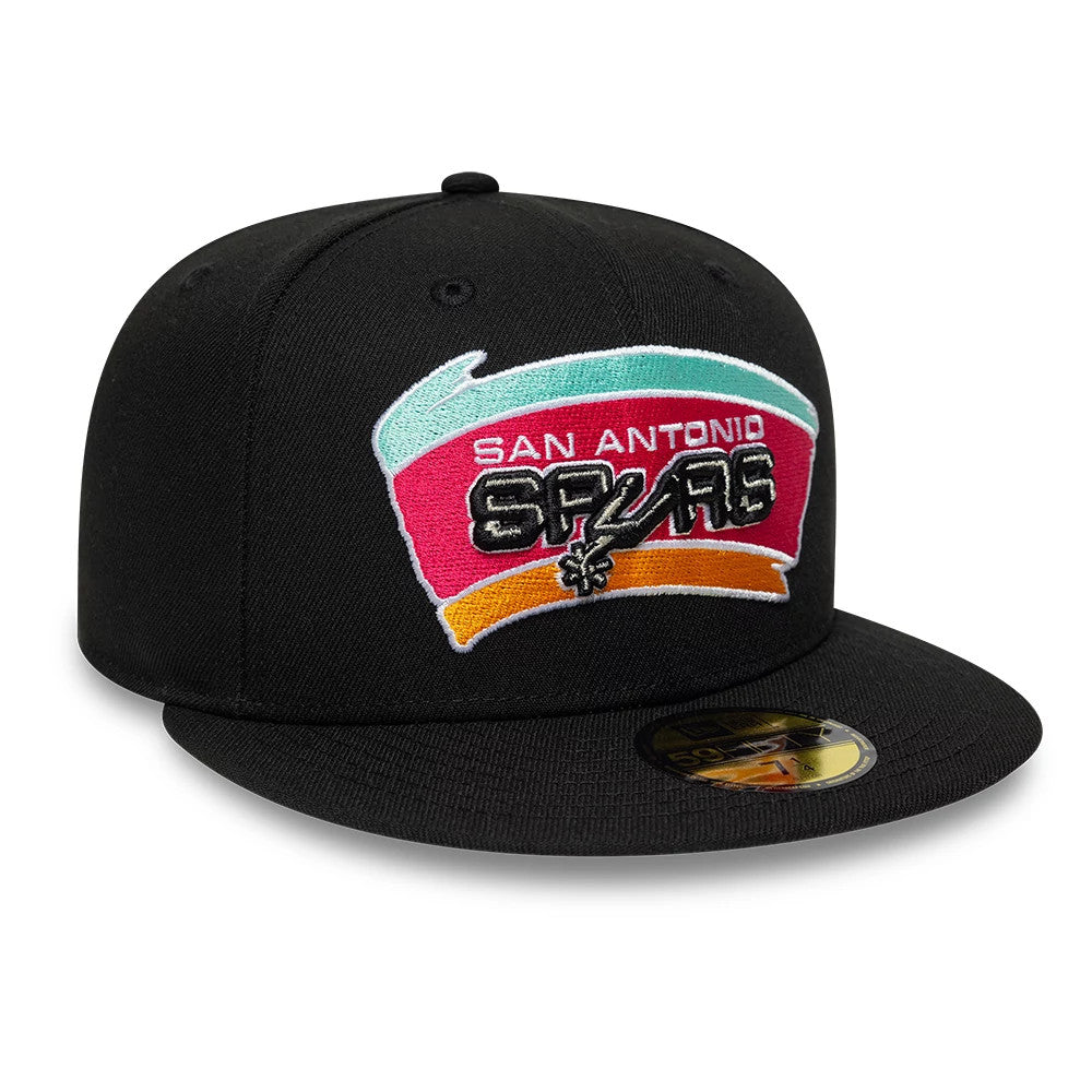 Pictured is this NBA Hardwood Classic San Antonio Spurs 59FIFTY Fitted cap in black. 3