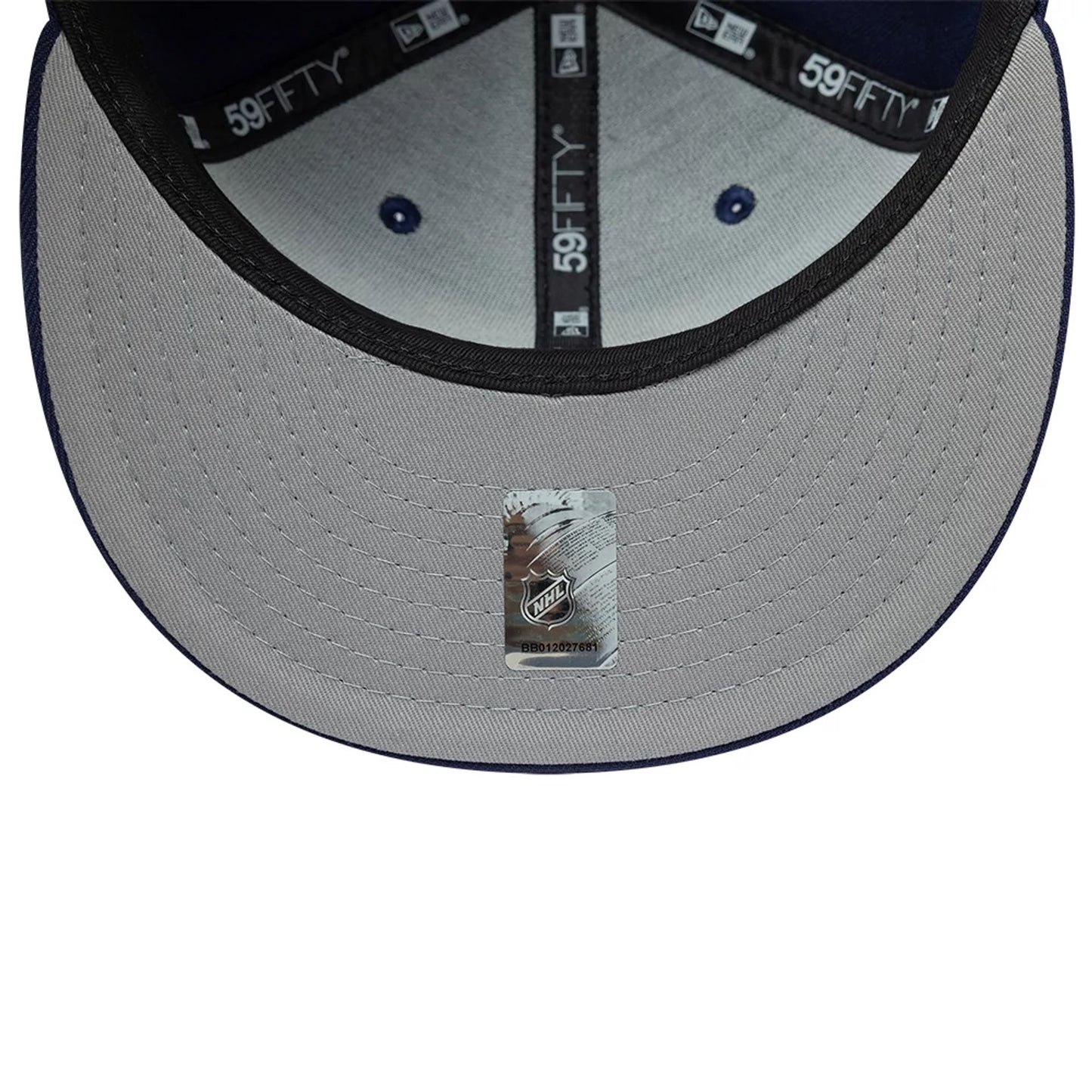 Pictured is this NHL Classic Florida Panthers 59FIFTY Fitted cap in navy. 2