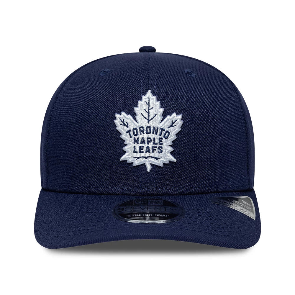 Pictured is this NHL Team Toronto Maple Leafs 9SEVENTY Stretch Snap cap in navy. 3