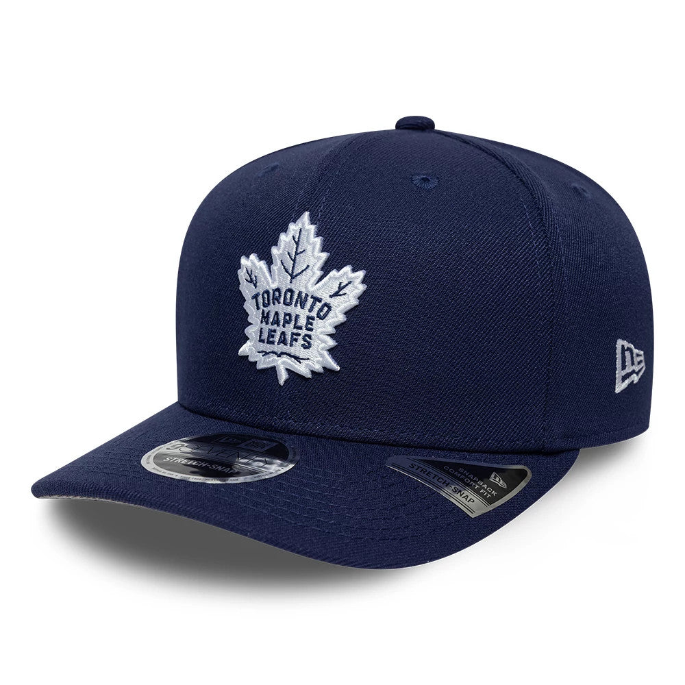 Pictured is this NHL Team Toronto Maple Leafs 9SEVENTY Stretch Snap cap in navy. 1