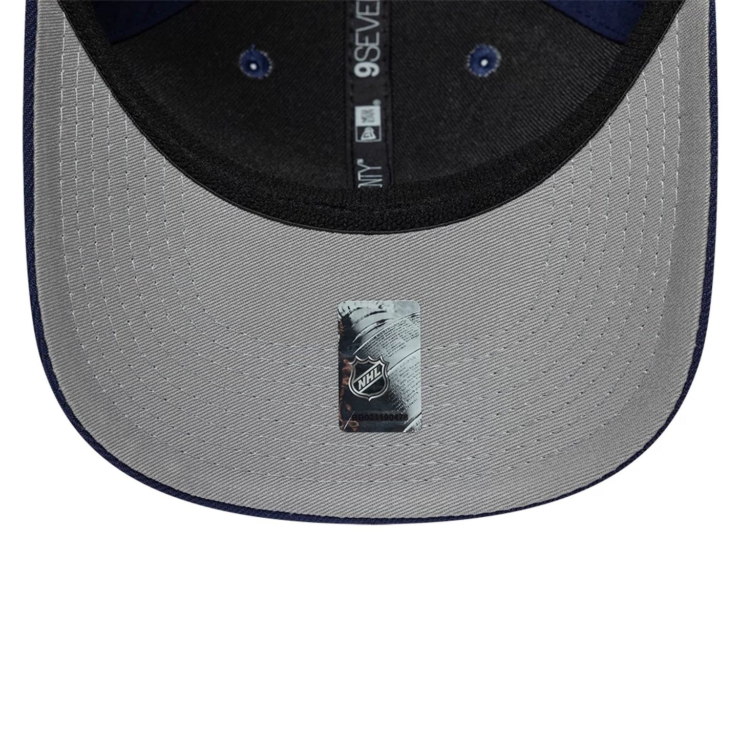 Pictured is this NHL Team Toronto Maple Leafs 9SEVENTY Stretch Snap cap in navy. 2