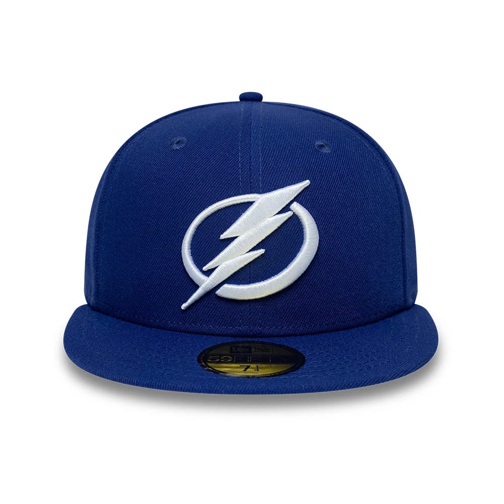 Pictured is this NHL Basic Tampa Bay Lightning 59FIFTY Fitted cap in dark blue. 3