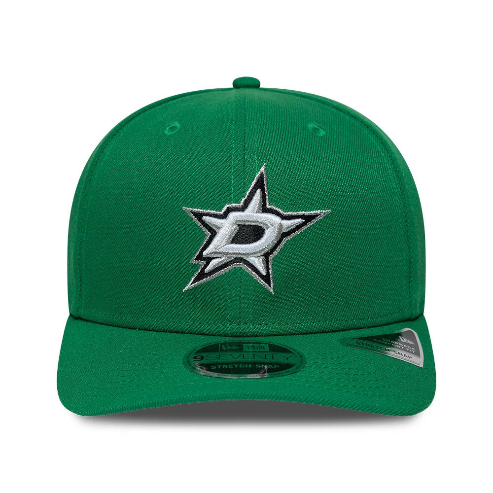 Pictured is this NHL Team Dallas Stars 9SEVENTY Stretch Snap cap in green. 3