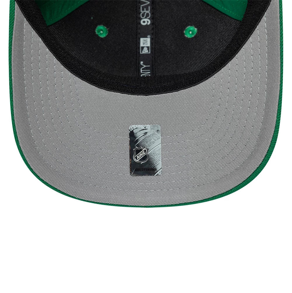 Pictured is this NHL Team Dallas Stars 9SEVENTY Stretch Snap cap in green. 2