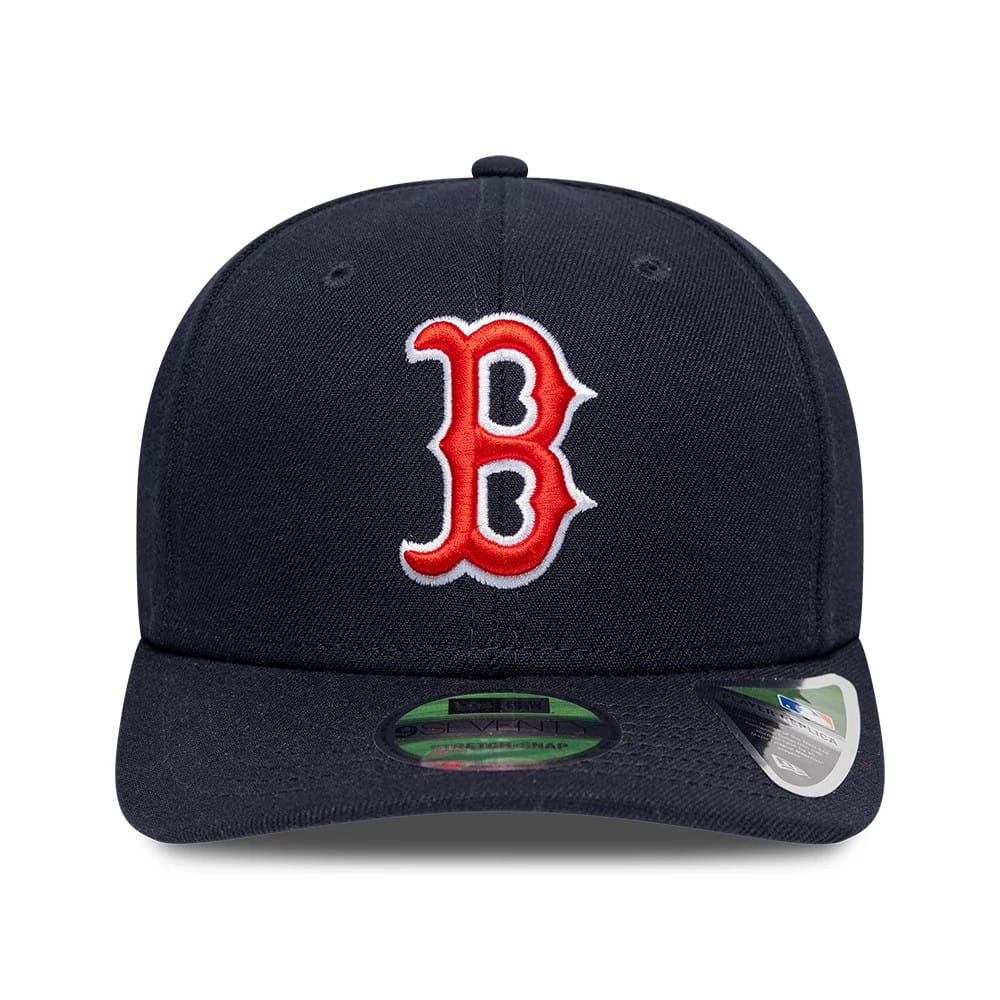 Pictured is this MLB Player Replica Boston Red Sox 9SEVENTY Stretch Snap cap in navy. 2